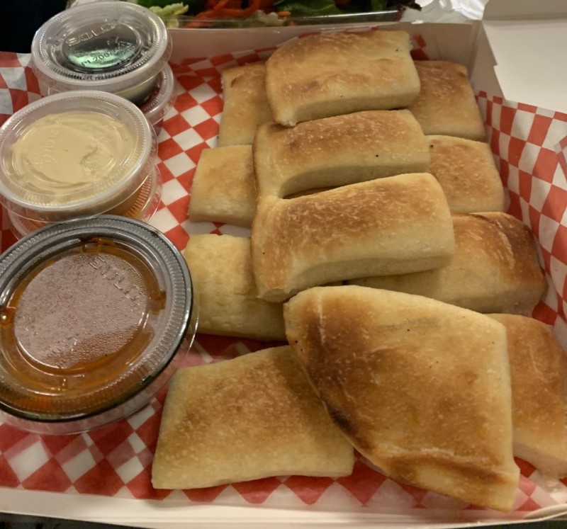 Family Pizza Bread with Dipping Sauces