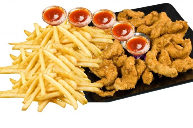 20 Pcs Chicken Fingers & Fries Platter