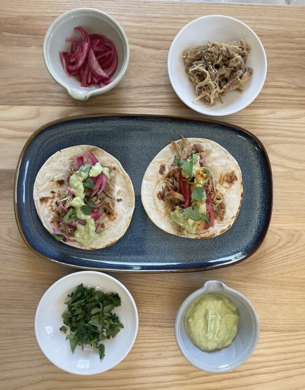 Chipotle pork taco with pickled red onion (3)